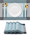 Placemats Set of 4 Washable Indoor | Outdoor Vinyl Place Mats by CADONO