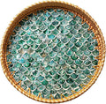 JUNGLE CULTURE Round Rattan Tray by JungleCulture