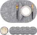 Homaxy Round Faux Leather Placemats and Coasters, Wipeable Place Mats, by Homaxy