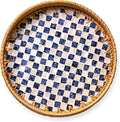 JUNGLE CULTURE Round Rattan Tray by JungleCulture