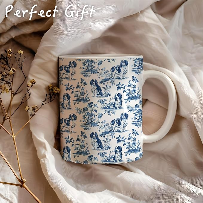 Chinoiserie Cavalier King Charles Spaniel Mug, Cavalier King Charles Spaniel - Image 5