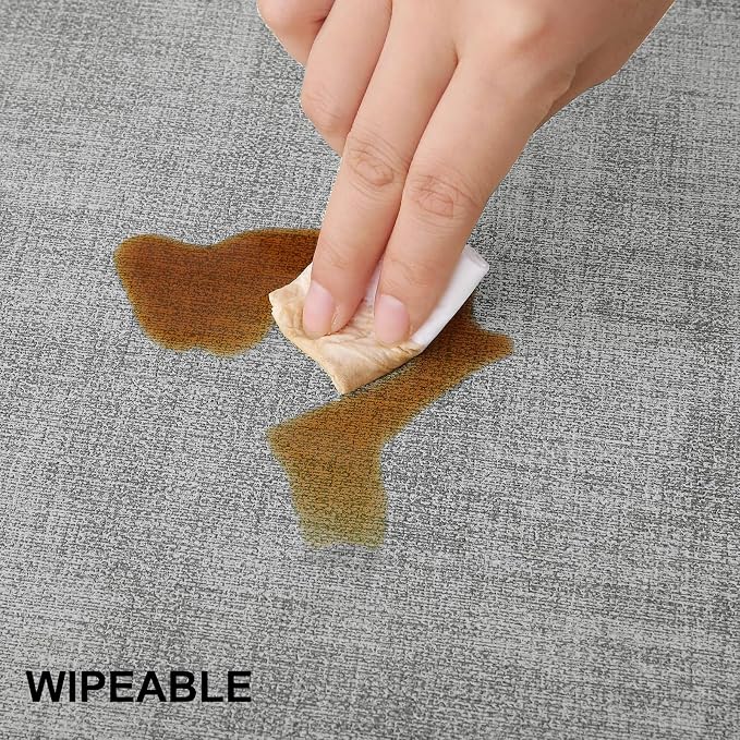 Faux Leather Heat Resistant Placemats 4 Packs, Waterproof Wipeable Dining PU - Image 5