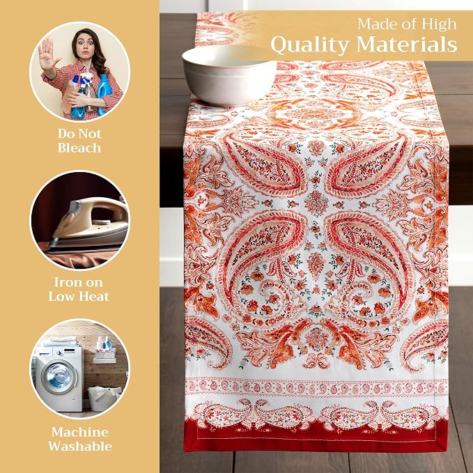 Maison d' Hermine Table Runner 100% Cotton 14.50" x 108" | Table Runners 108 - Image 3