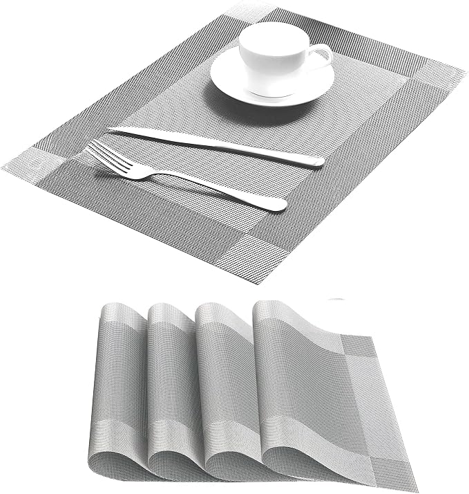 Table Placemats Dining Table Place Mats Set of 4 Heat Resistant Insulation by Yiaizhuo