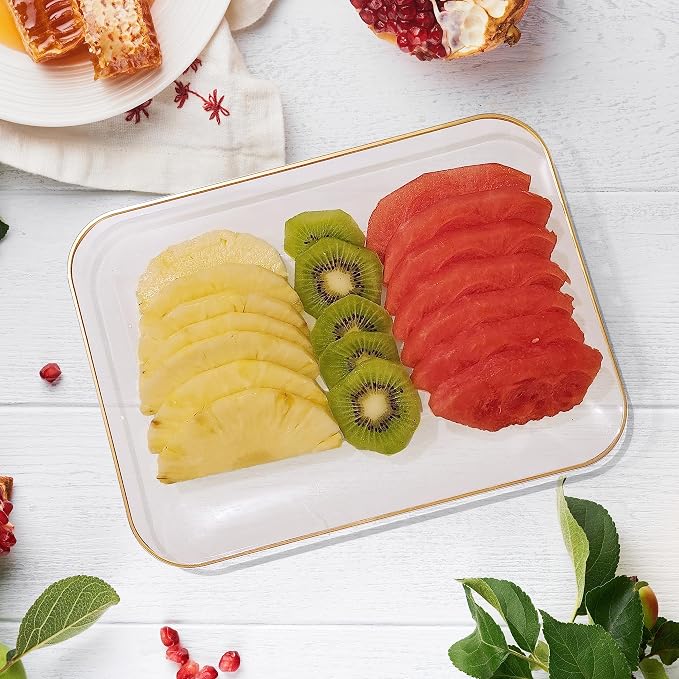 3 Pack Plastic Serving Trays for Party - Image 5