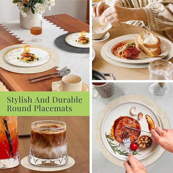 Fyvva Placemats Set of 4, Stain & Scratch Resistant, - Image 7