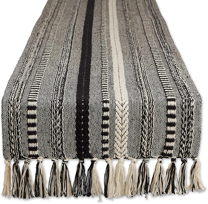 DII Farmhouse Braided Stripe Table Runner Collection by DII