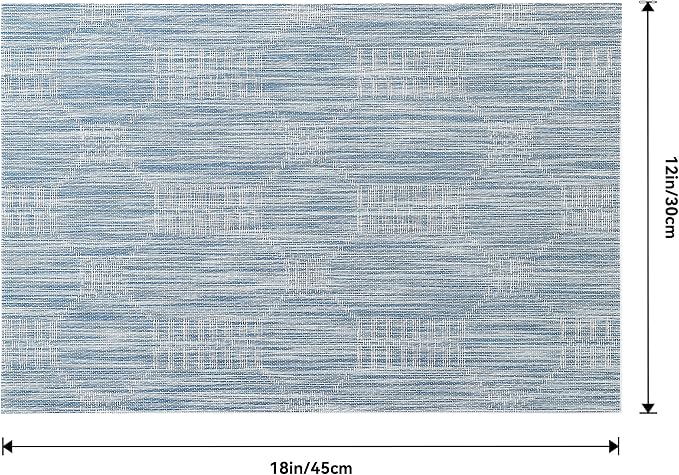 Leetaltree Jacquard Blue Placemats Set of 4 - Image 9
