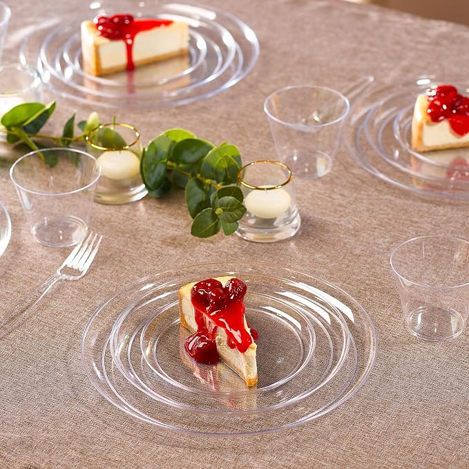 PLASTICPRO Plastic Party Plates Edge Collection Premium heavyweight Elegant - Image 5