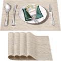 Placemats Set of 4, Vinyl PVC Heat Resistant Washable Placemats Set, Non Slip by BxzanDya-LifeSmartMaker