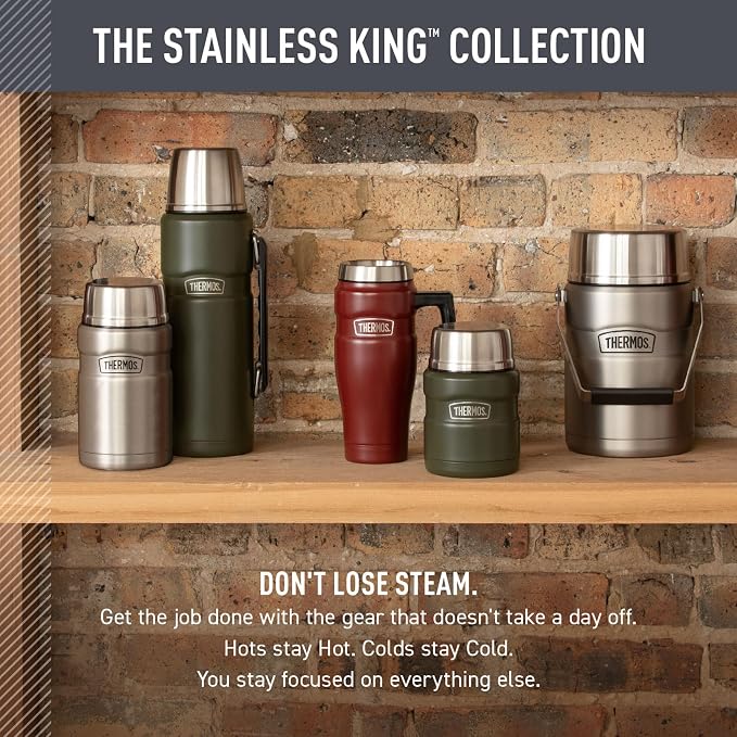 THERMOS Stainless King Stainless Steel Tumbler, Matte Pink | Vacuum-Insulated - Image 6
