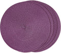 FunWheat Round Braided Placemats Set of 4 Table Mats by FunWheat