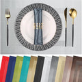 PIGCHCY Placemats Set of 12 Washable Durable Place Mats Vinyl Heat Resistant by PIGCHCY