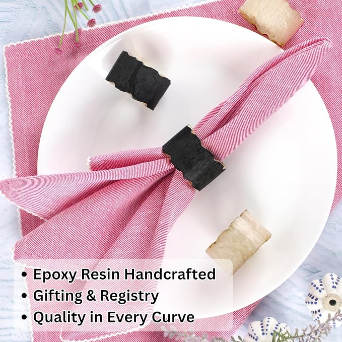 ALPHA Living HOME Epoxy Resin Napkin Rings - Image 2