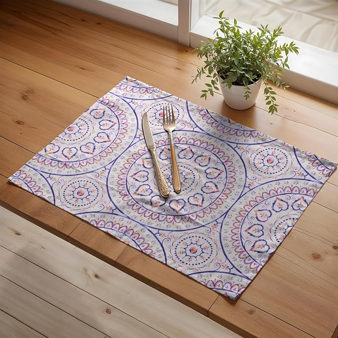 Maison d' Hermine Placemats Set of 4 Reusable 100% Cotton | Cloth Place Mats - Image 6