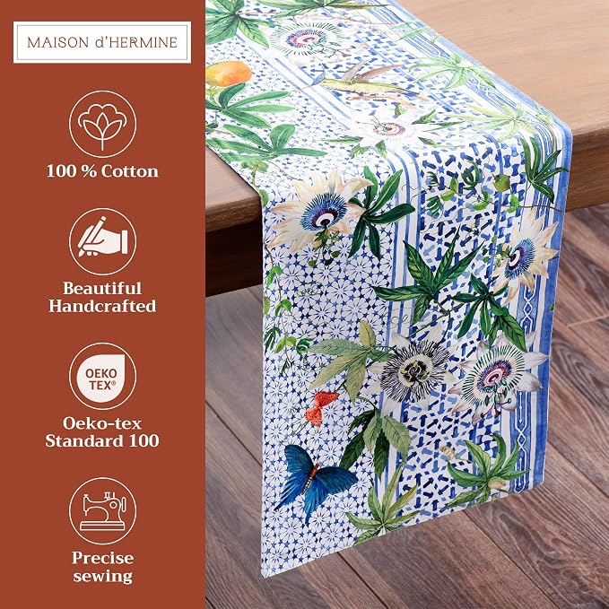 Maison d' Hermine Table Runner 100% Cotton 14.50" x 72" | Table Runners 72 - Image 2