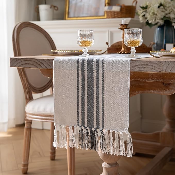 Boho Table Runner for Modern Farmhouse Decor, Dining Table décor 13 x 60 Inch - Image 3