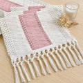 Boho Table Runner for Home Decor 12x72 Pink Fall Farmhouse Decor | 72 Inches by FEXIA