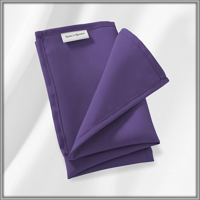 Lann's Linens Set of 144 Cloth Dinner Napkins, 20-inch Polyester Napkins - Image 6