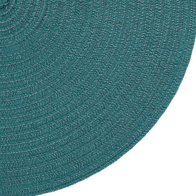 SHACOS Round Placemats Set of 4 Woven Braided Table Placemats 15 inch Circle - Image 4