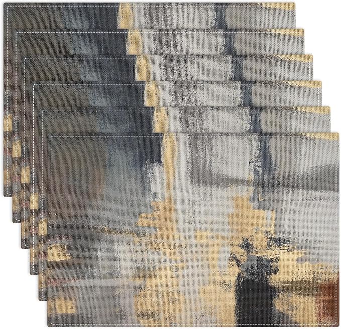 Emvency Farmhouse Placemats Set of 6, 12x18 Inch by Emvency