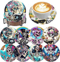 ijbnhd 8 PCS Skull Diamond Art Coasters Kit Diamond Painting Coasters | Skull by ijbnhd