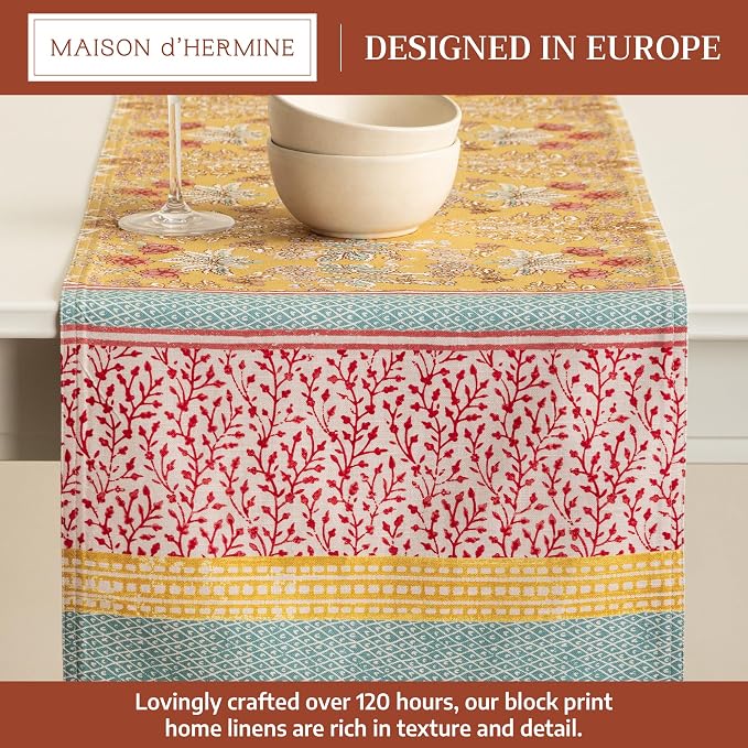 Maison d' Hermine Table Runner 100% Cotton 14.50" x 72" | Table Runners 72 - Image 2