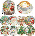 ijbnhd 8 Pcs Christmas Diamond Art Coasters 4x4 in by ijbnhd