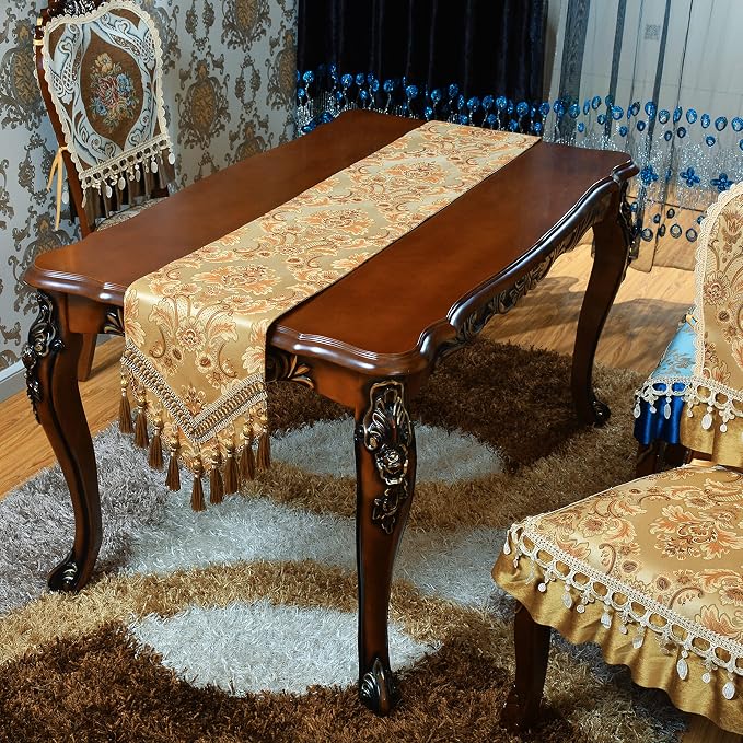 Luxury Velvet Gold Table Runner 108 Inches Long - Image 9