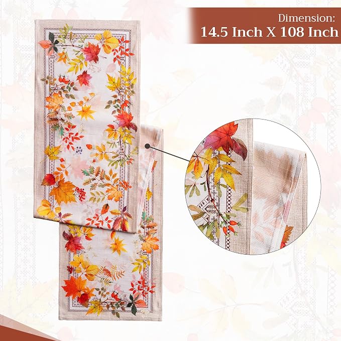 Maison d' Hermine Table Runner 100% Cotton 14.50" x 108" | Table Runners 108 - Image 4
