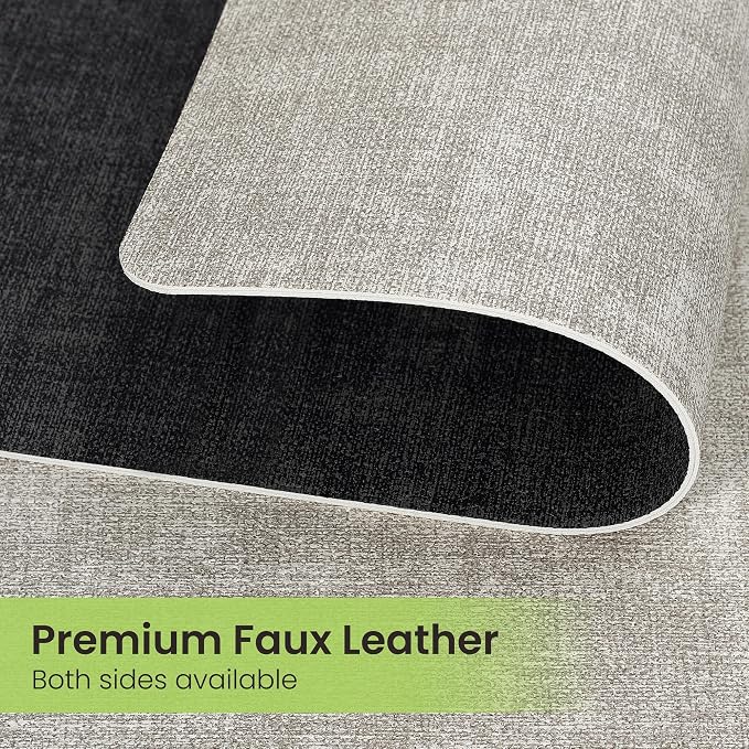 Fyvva Placemats Set of 6 Wipeable Reversible Faux Leather - Image 4