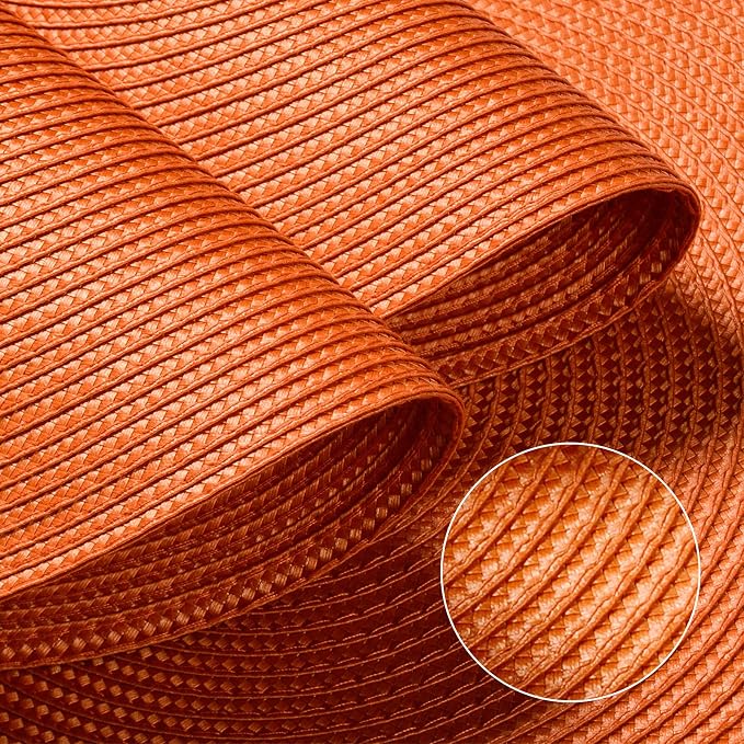 FunWheat Round Braided Placemats Set of 4 Table Mats - Image 4