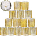 Bling Napkin Rings Set of 150, Rhinestone Gold Napkin Rings Diamond Adornment by Wotoban