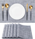 Placemats Set of 6 Washable Indoor | Outdoor Vinyl Place Mats by CADONO