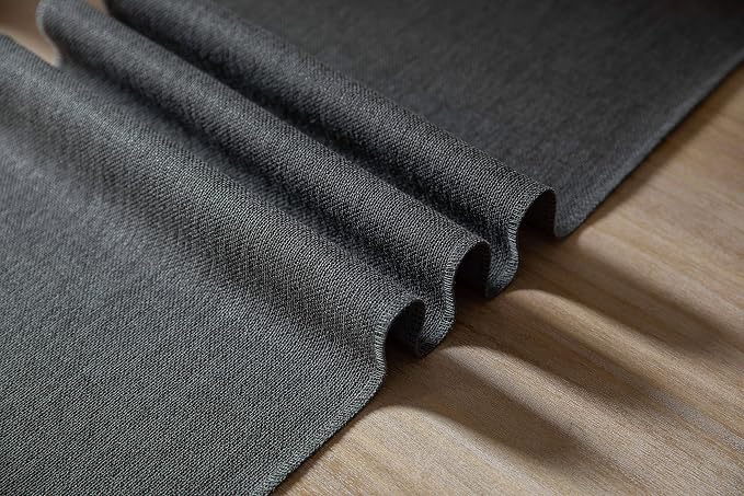 Graphite Grey Table Runners 72 Inches Long, Burlap Linen Style Rustic Farmhouse - Image 6