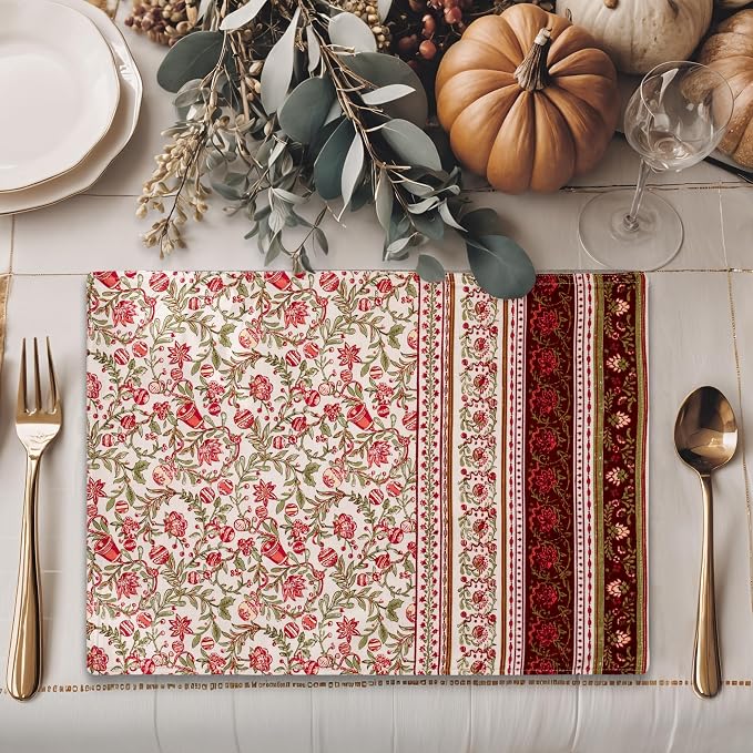 Maison d' Hermine Placemats Set of 4 Reusable 100% Cotton | Cloth Place Mats - Image 5