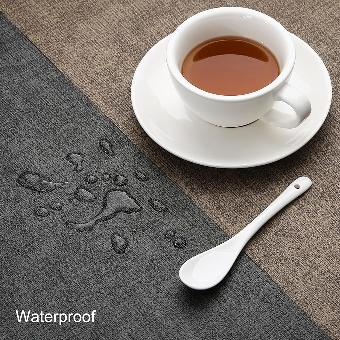 Table Runners 94 Inch Long, Dual-Sided Faux Leather Table Runner | Waterproof - Image 3