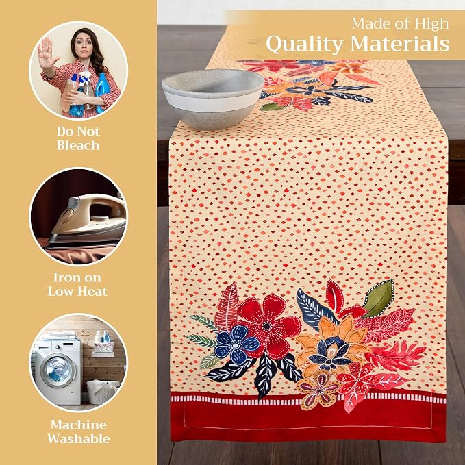 Maison d' Hermine Table Runner 100% Cotton 14.50" x 72" | Table Runners 72 - Image 3