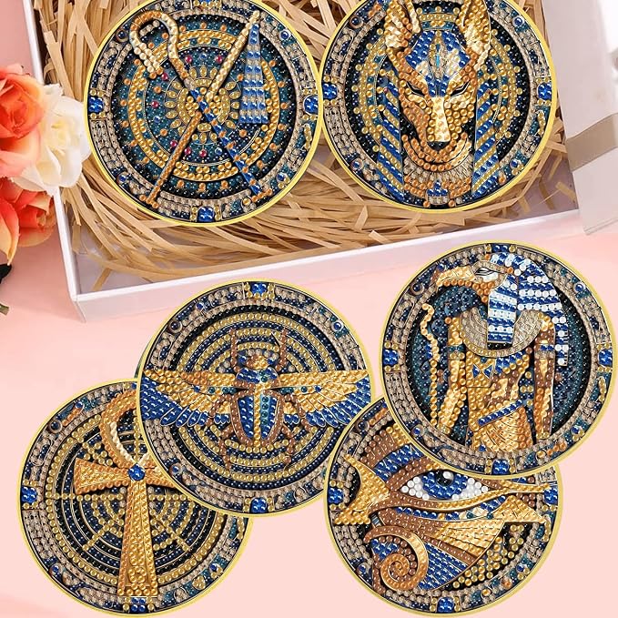 Mrnsiet 8 PCS Diamond Art Coasters Kits - Image 2