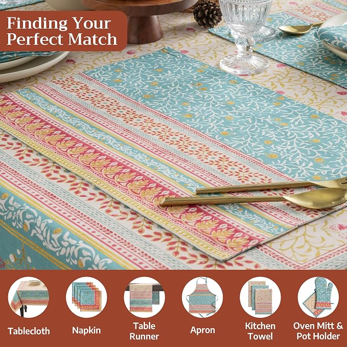 Maison d' Hermine Placemats Set of 4 Reusable 100% Cotton | Cloth Place Mats - Image 4