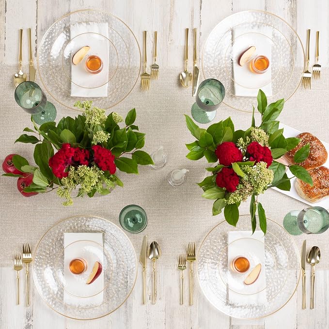 PLASTICPRO 32 Piece Combo Plate Set includes 16-7'' inch Plates & 16-10'' inch - Image 3