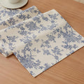 French Pastoral Farmhouse Table Runners, 13x60 Inch Blue | 100% Organic Cotton by Unknown