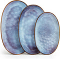 vancasso Ceramic Serving Platters Set of 3, Oval 16/14.7/13.5 Inch Stoneware by vancasso