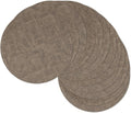 13" Round Placemats Set of 12, Reversible Faux Leather Heat Resistant Table Mats by NCUE