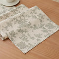 French Pastoral Farmhouse Table Runners, 13x60 Inch Green | 100% Organic Cotton by Unknown