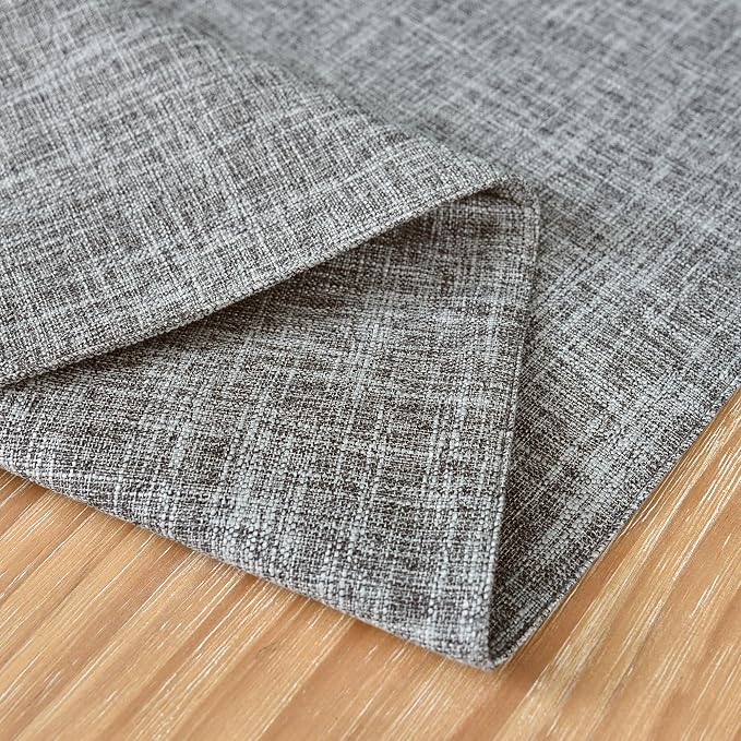 NEWISHER Reversible Double Layer Table Runner Faux Linen Fabric 13x60inch | - Image 4