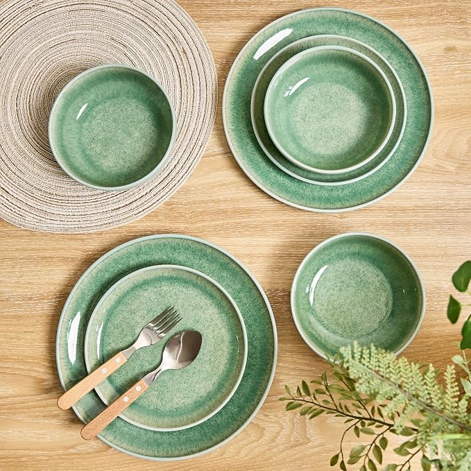 Sango Asher 12-Piece Stoneware Dinnerware Set - Image 7