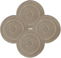 MIAOMIAO Round Placemats Set of 4 Woven Braided Place Mats | 14.5 Inch Cotton by Unknown