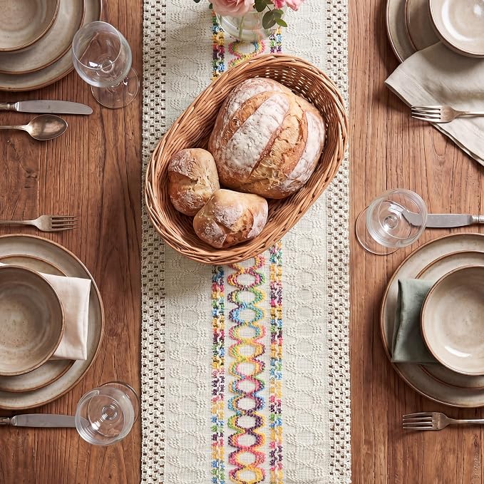 Artoid Mode Colorful Farmhouse Rustic Table Runner 12x90 Inch | Holiday Hollow - Image 2