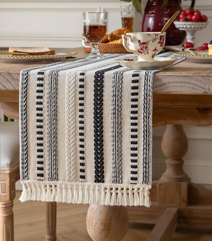 Caflife Boho Table Runner 90 Inchs Long, Dining Room Home Decor - Image 2